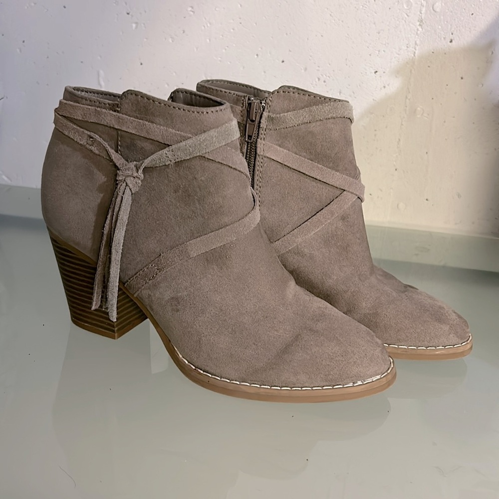 Express Suede Heel Booties